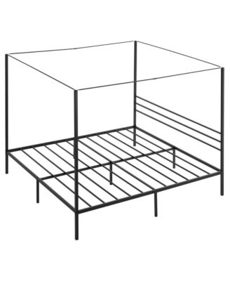 Canopy Platform Bed Frame with Four-Post Design for Bedroom Use
