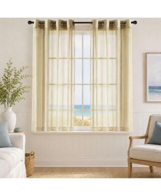 Basic Home Grommet Top Sheer Single Window Curtain