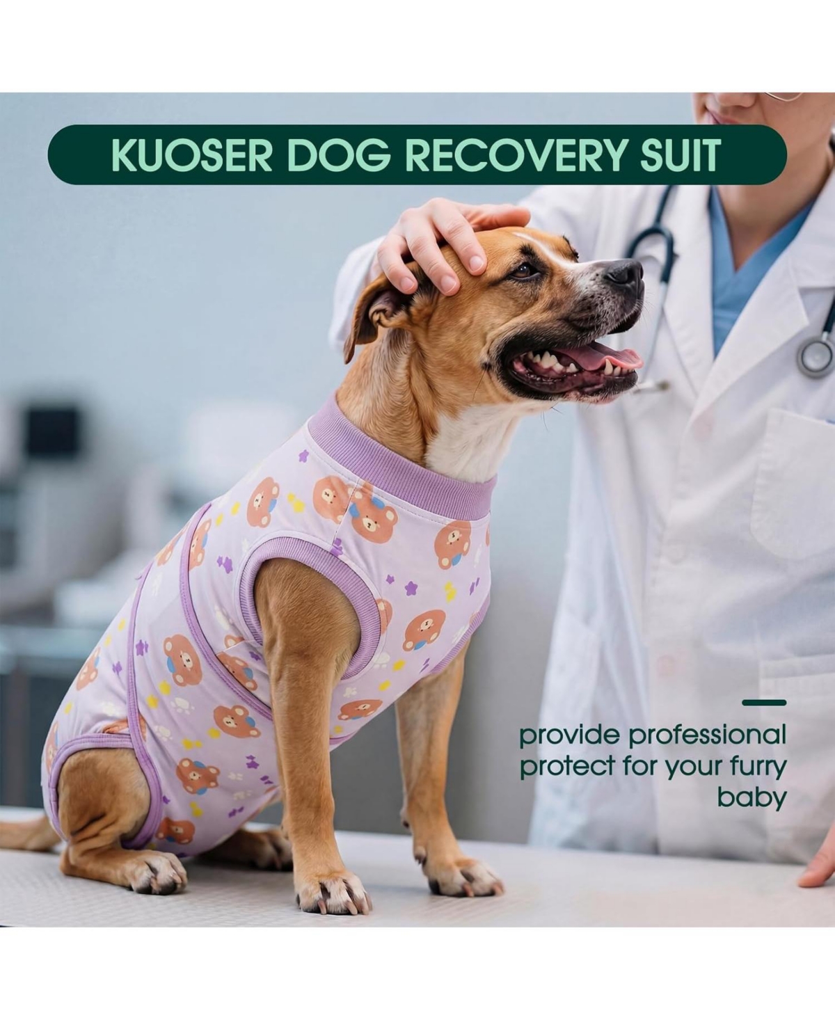 Soft Breathable Recovery Suit for Dogs Post-Surgery Wound Protection Onesie