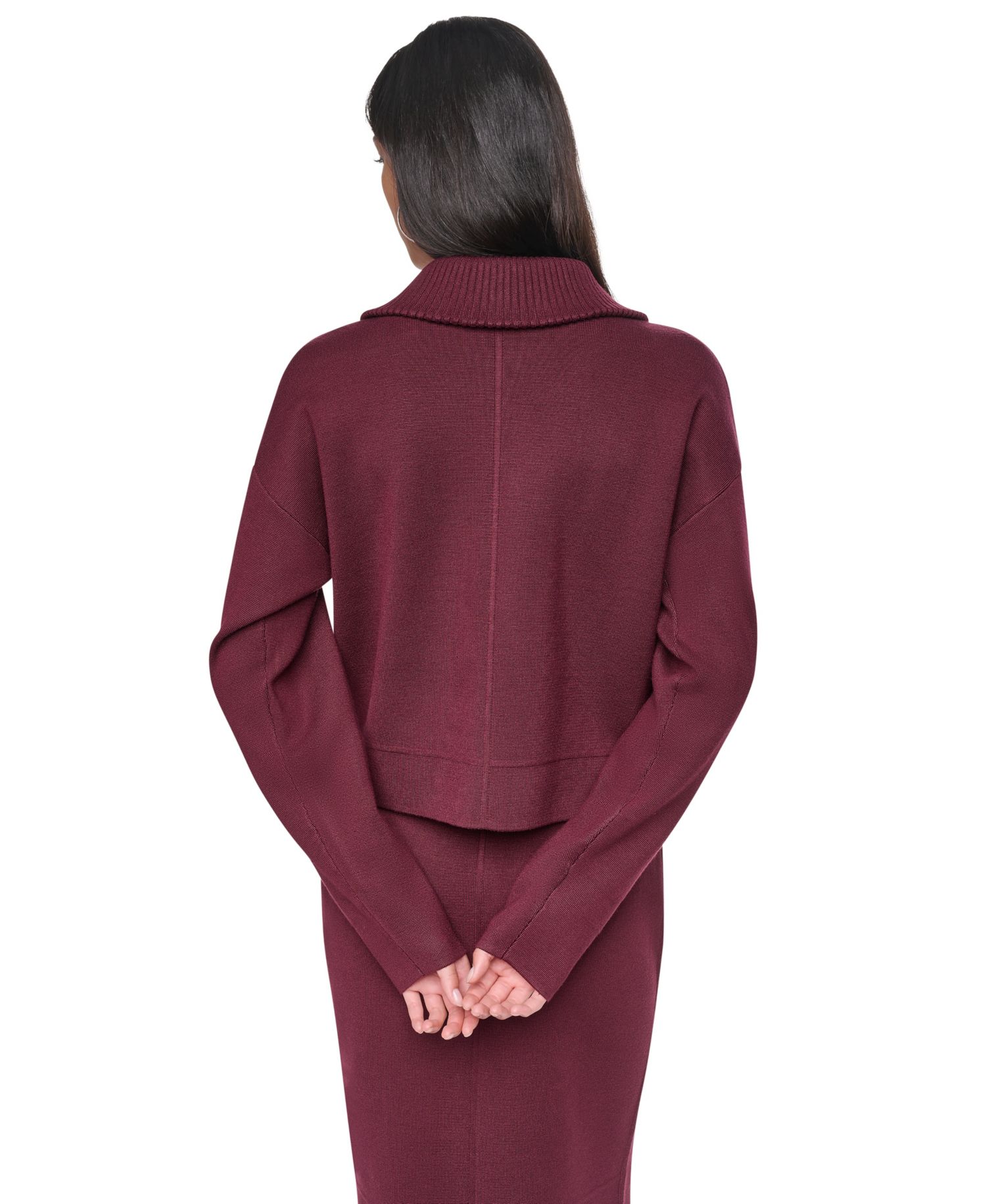Women's Zip-Up Collared Sweater Jacket