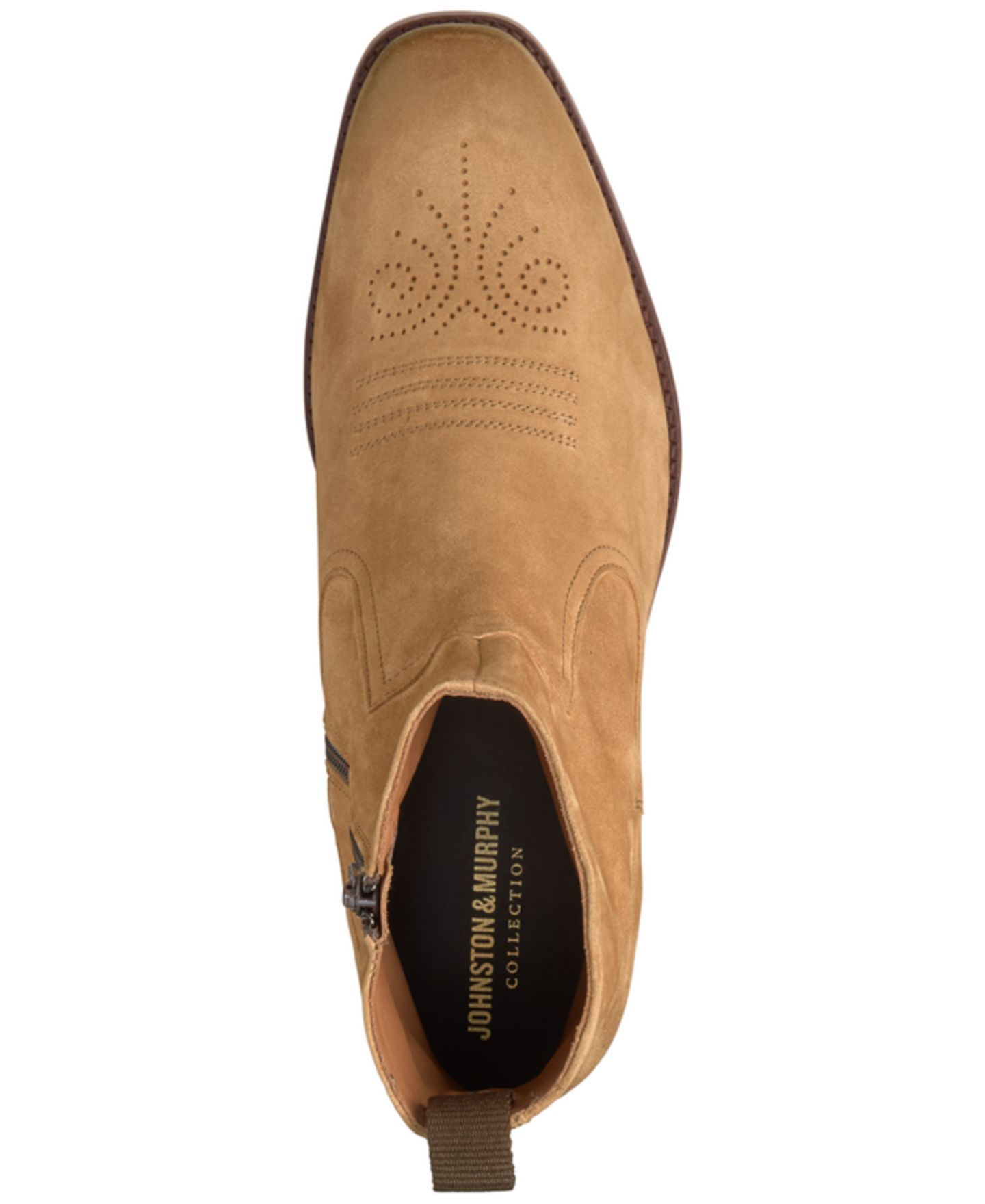 Мужские ботинки Johnston & Murphy Arrister Western Square Toe Suede, цвет: Рыжевато-коричневый — фото 4