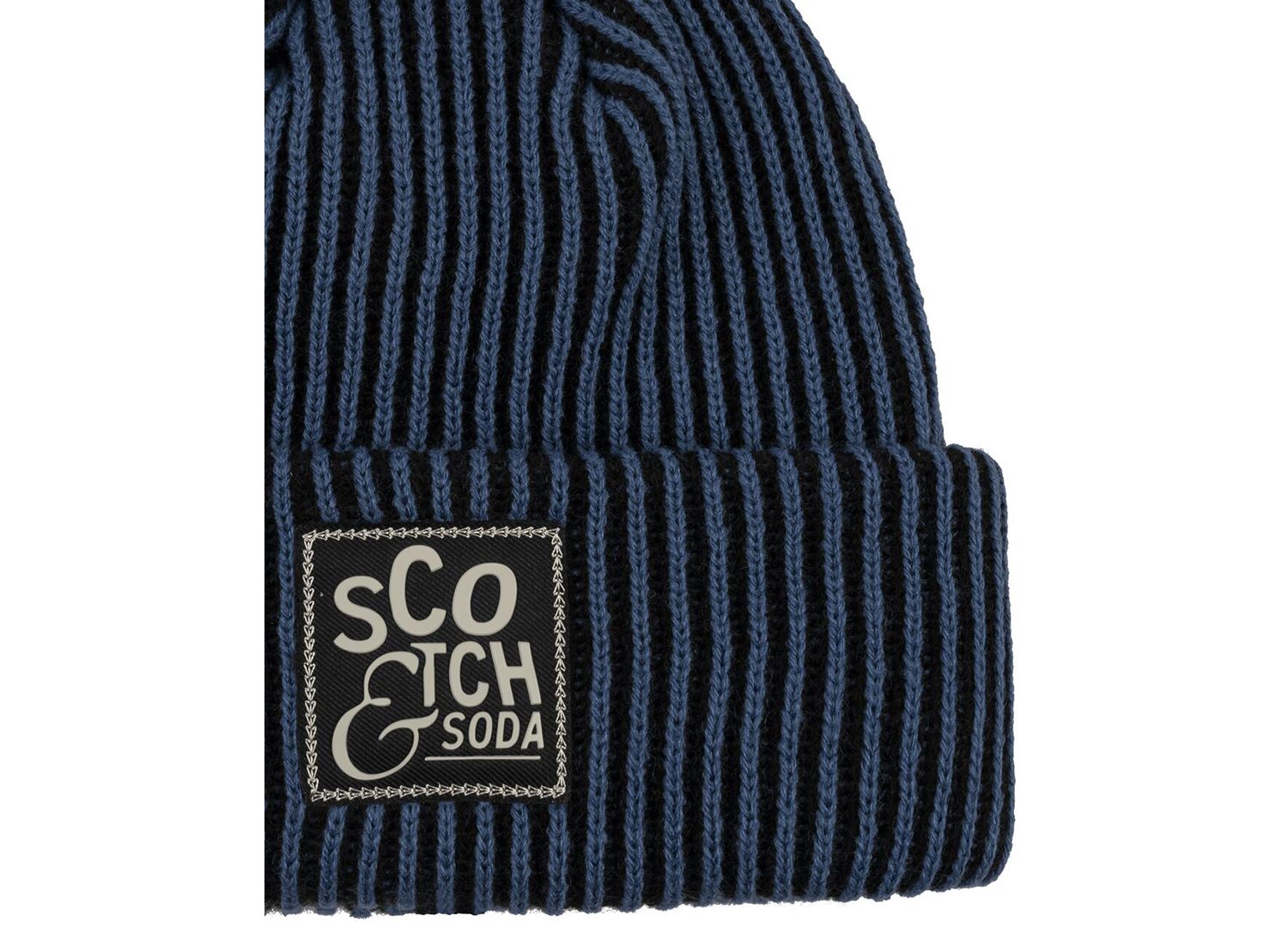 Men's Two-Tone Double Cuff Knit Beanie