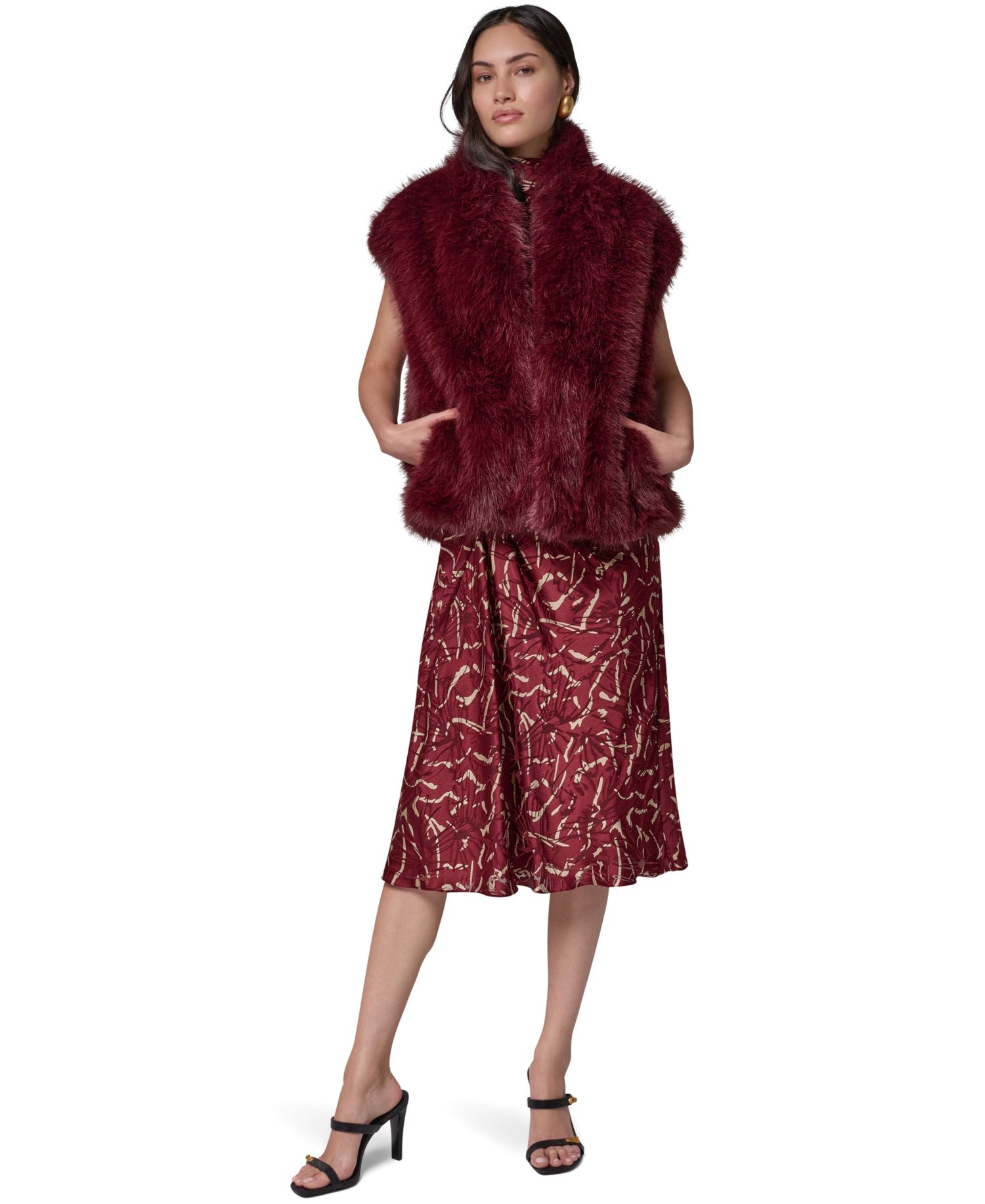 Women's Faux-Fur Sleeveless Vest