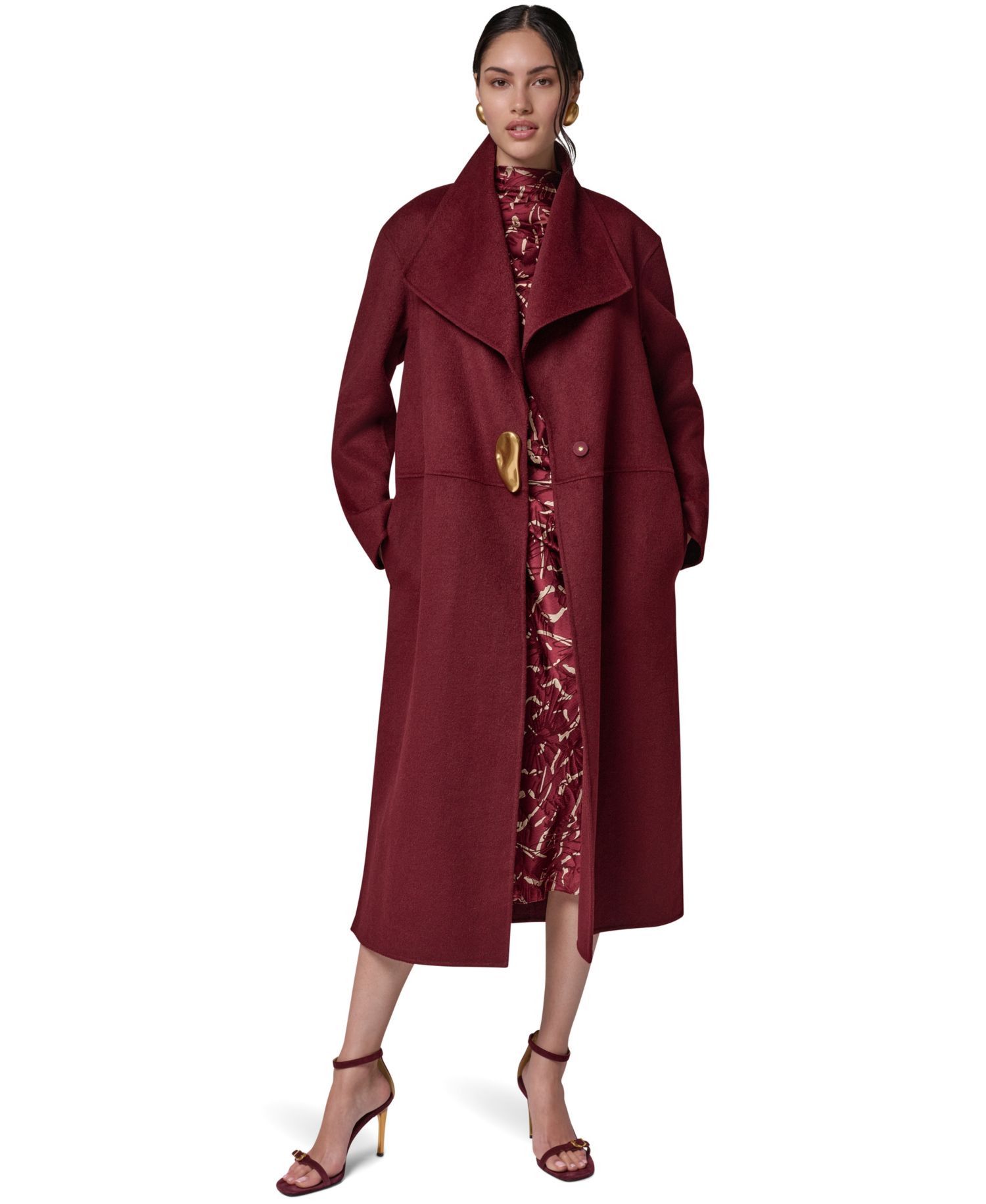 Women's Wool-Blend Oversized Coat