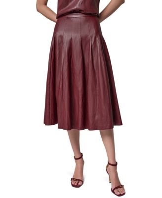 Women's Pleated A-Line High-Waisted Skirt