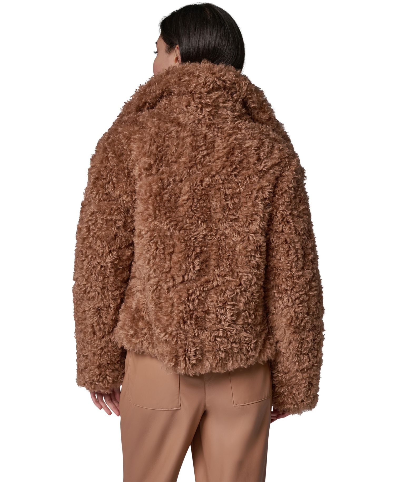 Women's Faux Fur Mock Neck Jacket