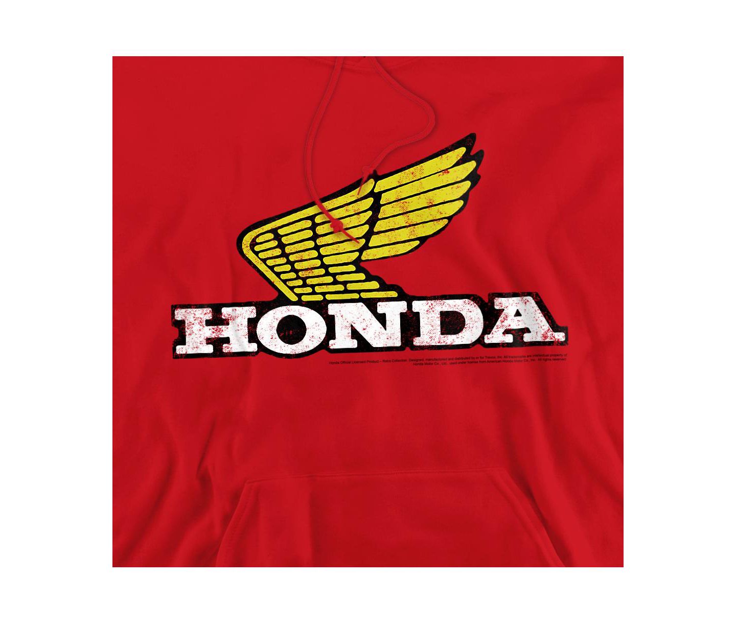 Мужское худи Honda Big & Tall Graphic Wing Logo Pullover, цвет: Красный — фото 2