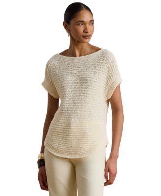 Women's Boat Neck Dropped Shoulder Sweater