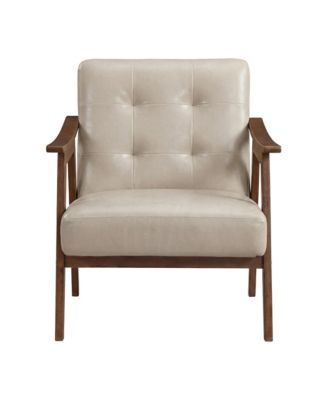 Lounge Chair with Thick Cushion, Mid Century Modern Accent Armchair, Button Tufted for Living Room, Bedroom