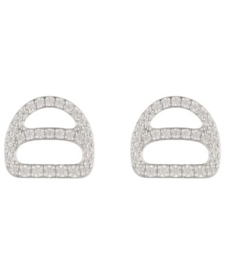 Equestrian Cubic Zirconia Stud Earrings