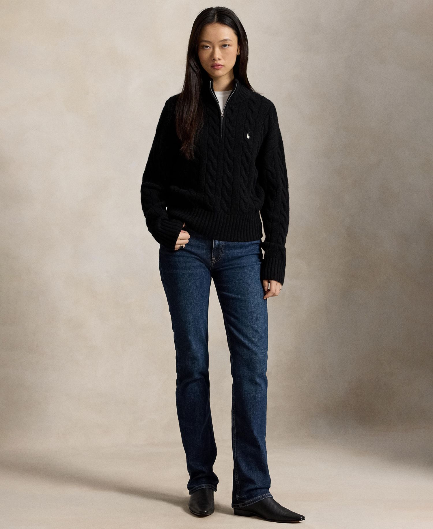 Women's Wool Cashmere Long-Sleeve Sweater