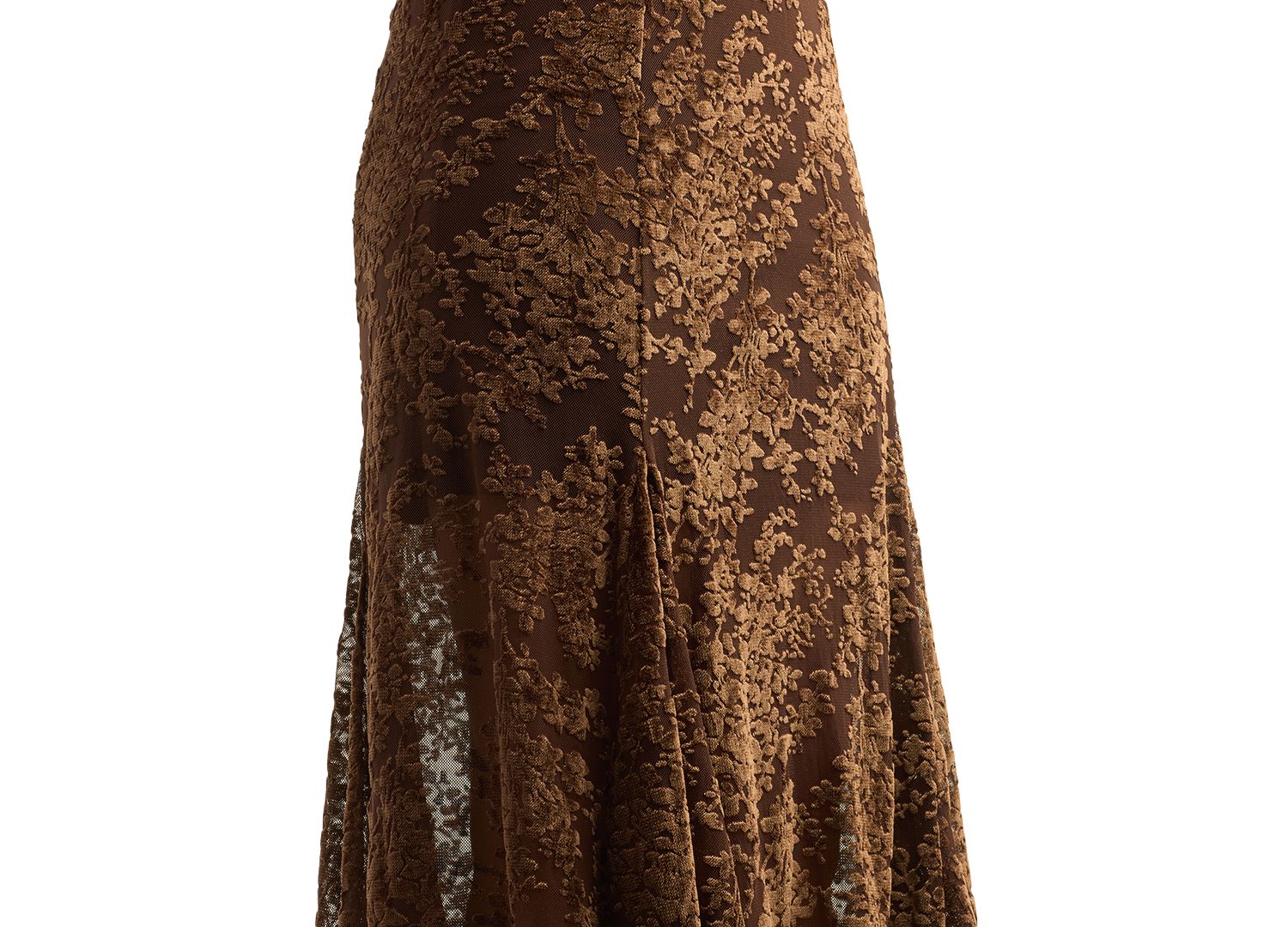 Juniors' High-Waisted A-Line Midi Skirt