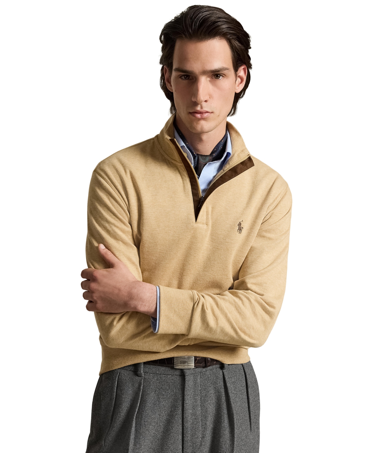 Polo Ralph Lauren Men's Luxury Jersey Quarter-Zip Pullover