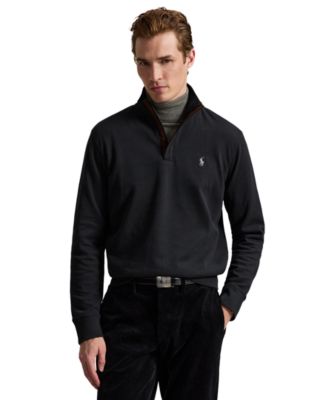 Men's Luxury Jersey Quarter-Zip Pullover Sweater