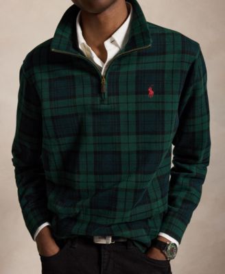 Men's Estate-Rib Cotton Quarter-Zip Pullover