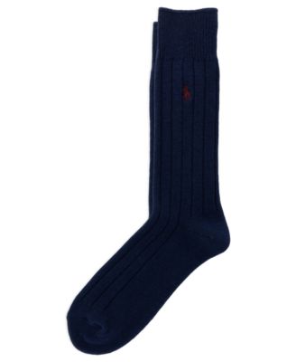 Men's Wool-Blend Rib Boot Socks