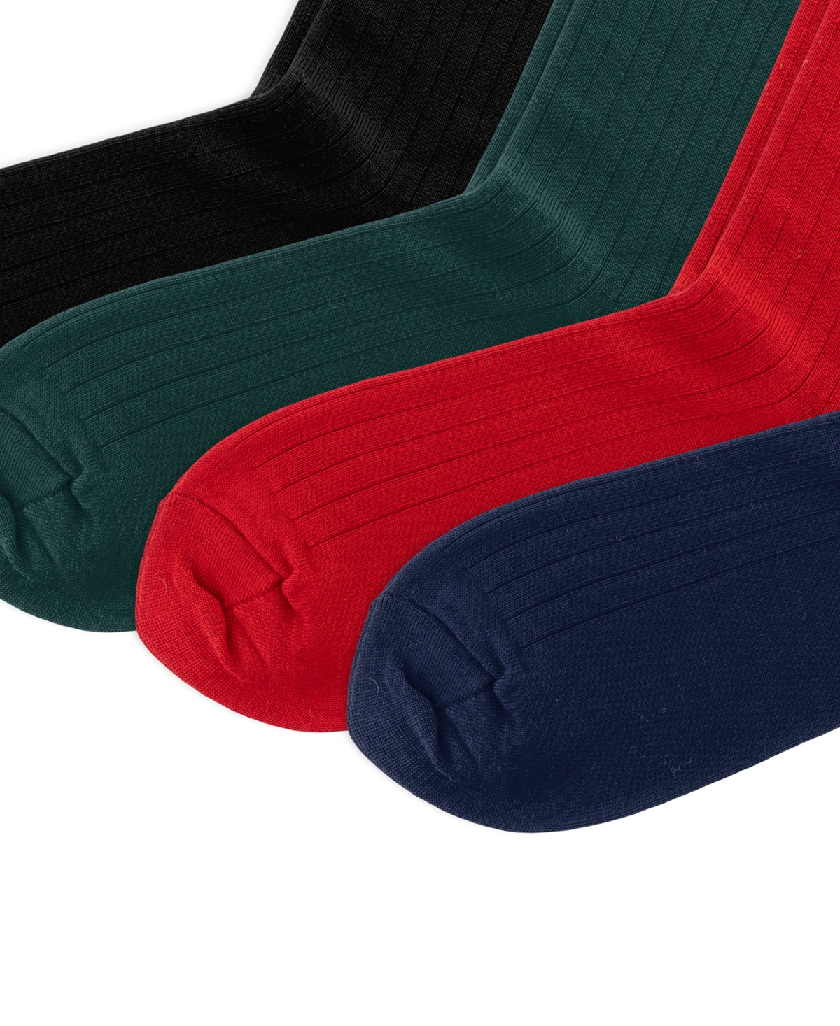 Polo Ralph Lauren Men's Merino Wool-Blend Ribbed Crew Socks, 4-Pack