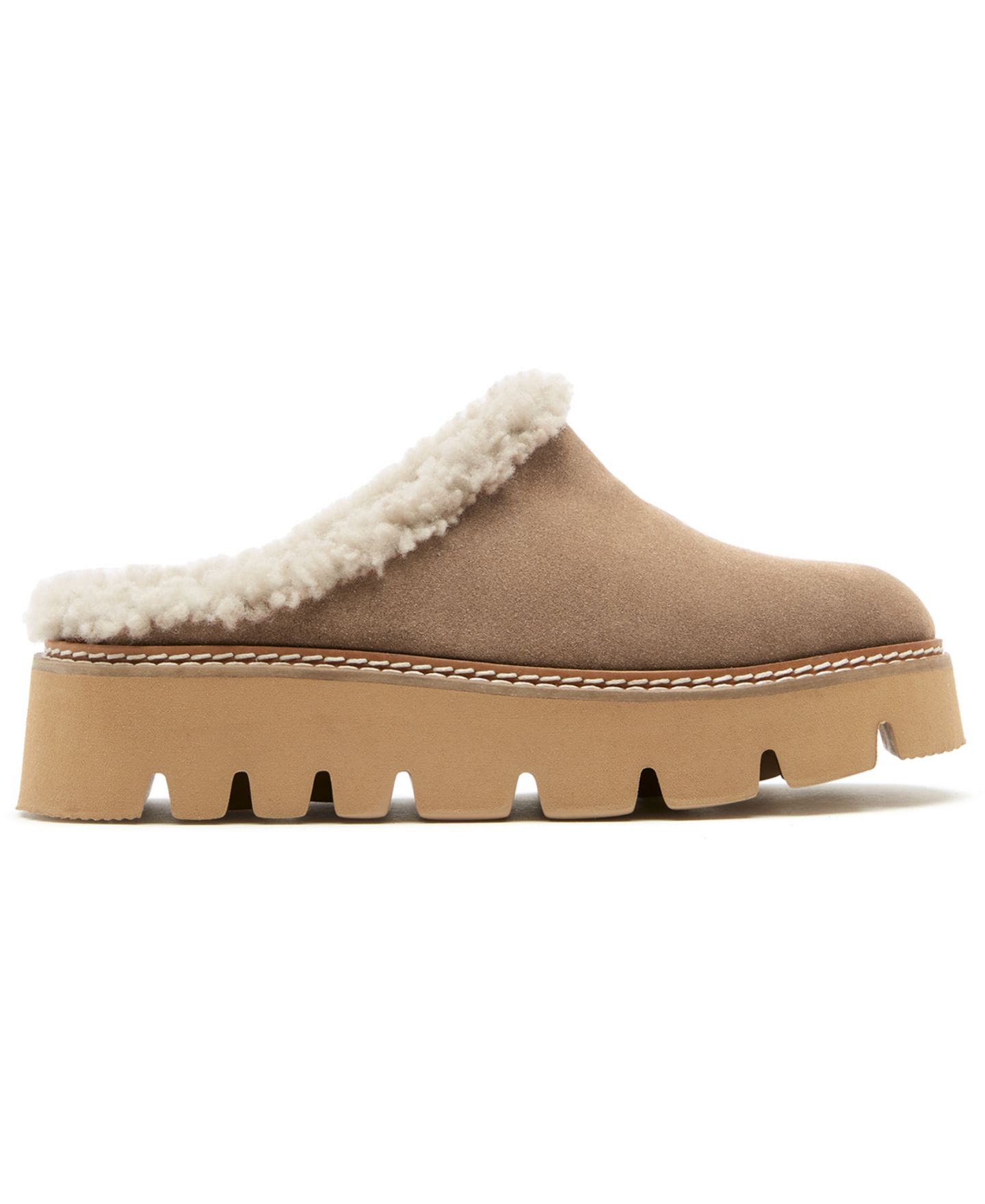 Женские сабо La Canadienne Era City Dry Shearling-Lined Slip-On Mules, цвет: Замшевый — фото 2