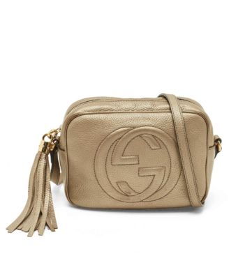Women's Soho Disco Small Metallic Leather Camera Crossbody Bag