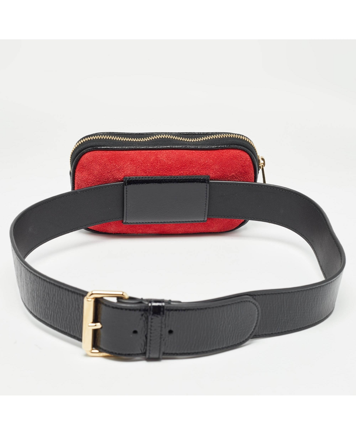 Pre-Owned Gucci Women's Ophidia Suede and Patent Leather Belt Bag