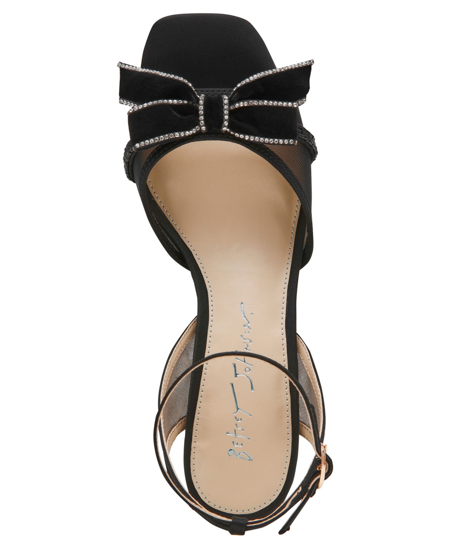 Женские сандалии Betsey Johnson Cody Square Toe Dress Sandals, цвет: Чёрный — фото 4