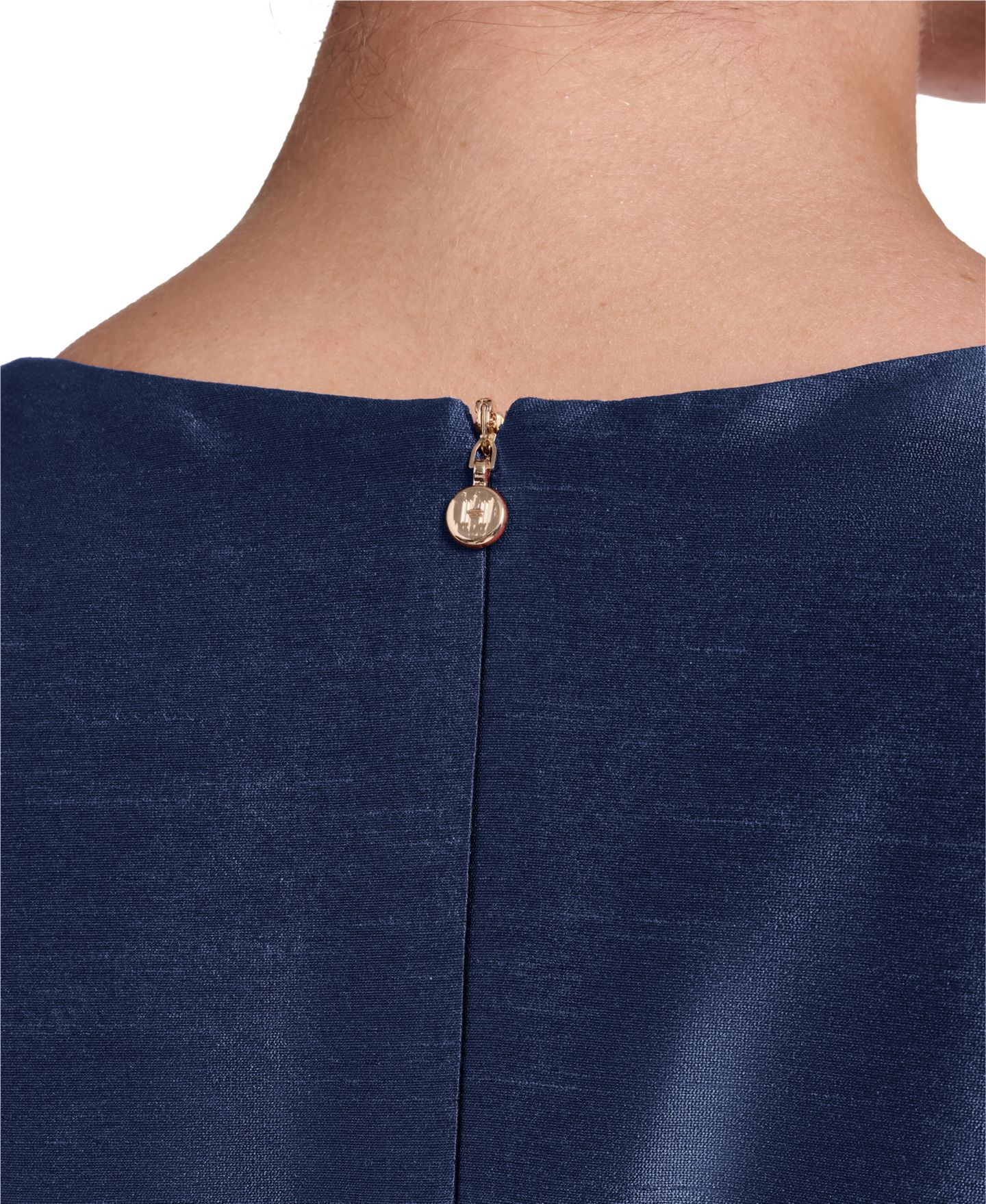 Женское платье Halston Halter-Neck Fit & Flare Midi, цвет: Тёмно-синий — фото 6