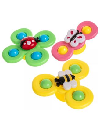 Toddler Suction Cup Spinner Toys for Toddlers, Suction Cup Fidget Spinner Bath Toys, Spinning Top Sensory Toys 1-3