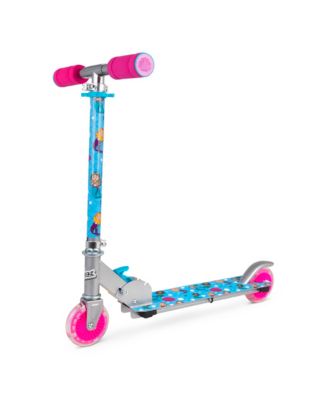 Mermaid Light-Up Flashing Scooter with Adjustable Handlebar and Rear Brake, 100 lb. Capacity, Ages 5+