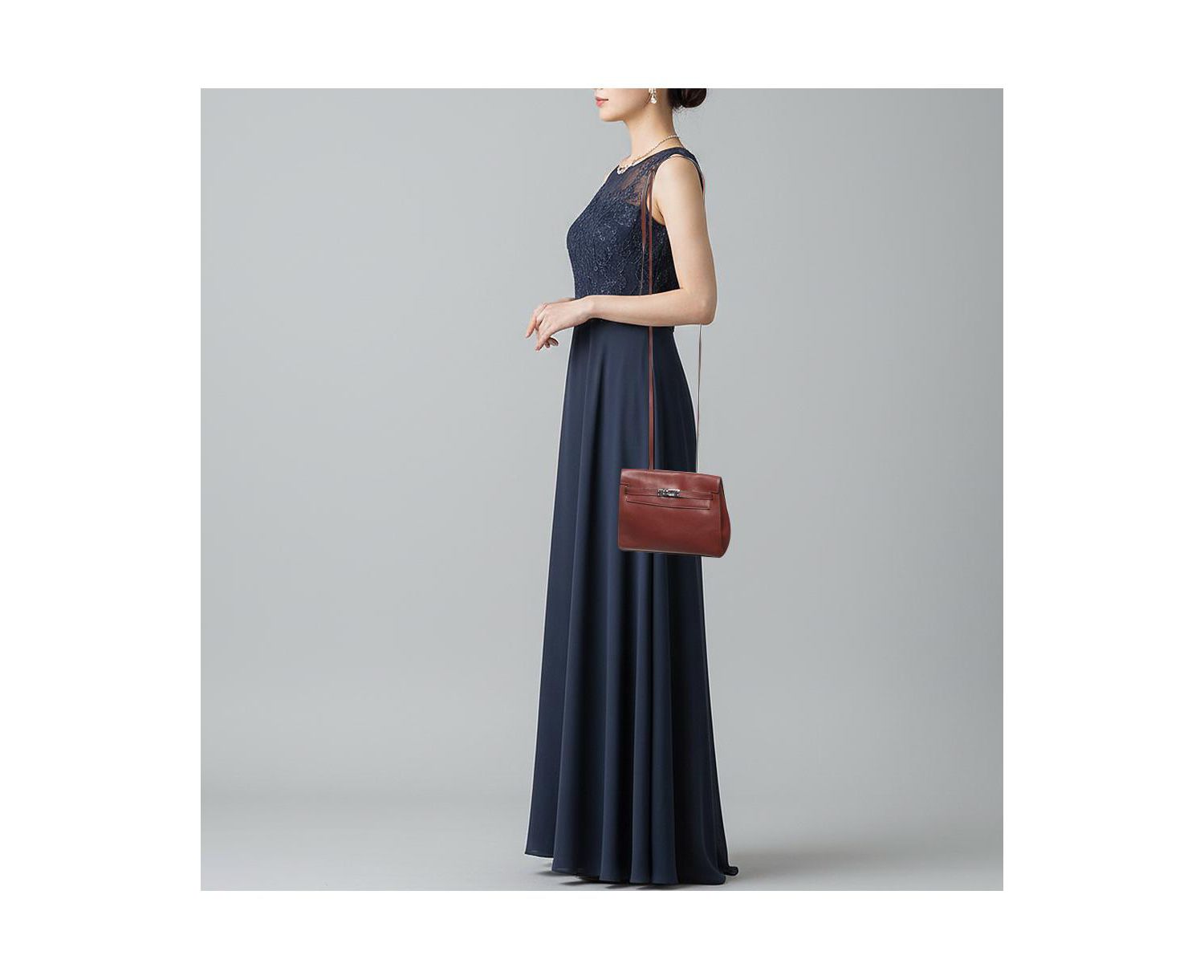 Pre-Owned HERMES Kelly Danse Rouge Leather Shoulder Bag