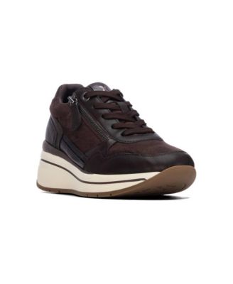 Women's Casual Wedge Lace- Up Sneakers