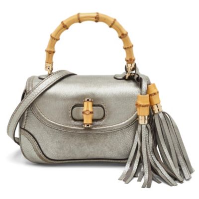 Bamboo Shopper Leather Tote