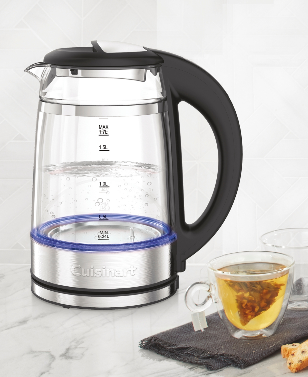 Cuisinart Clear Temp 1.7L Glass Kettle Gk-19