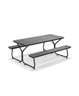6-Foot Patio Picnic Table Bench Set for Outdoor Dining and Gatherings