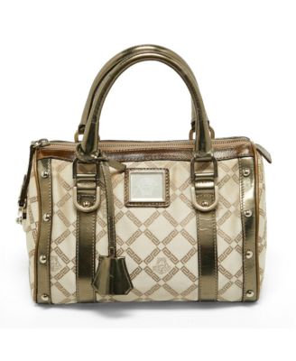Snap Out Of It Small Greca Print and Leather Satchel