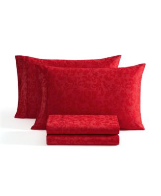 Holiday Essential 300-Thread Count Cotton Blend 4-Piece Sheet Set, Queen