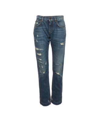 Women's Baroque Heart Straight-Leg Mid-Rise Jeans
