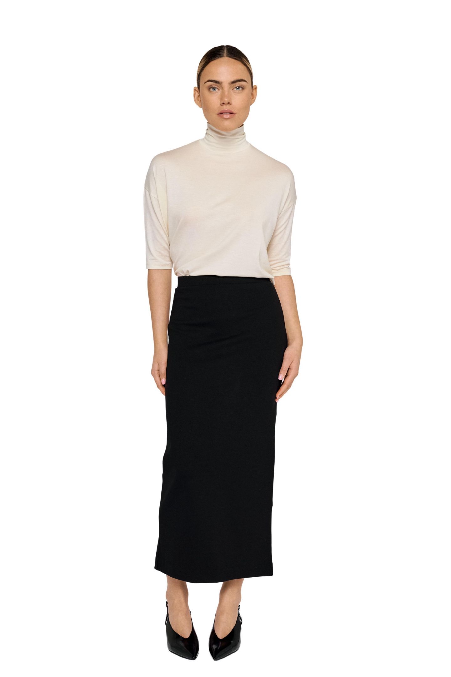 Женская юбка Residus Lala High-Waisted Midi Slit, цвет: Чёрный — фото 3