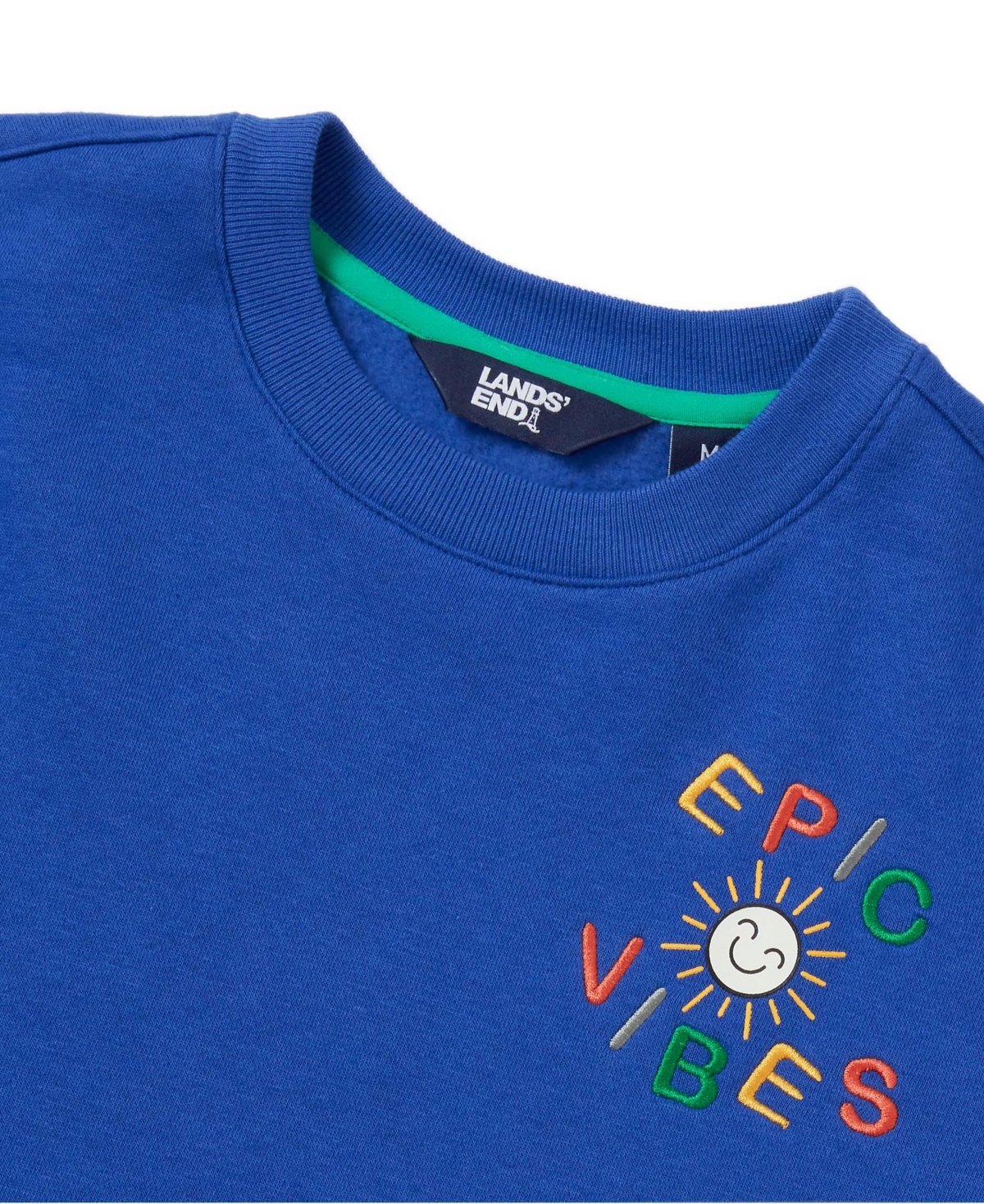 Lands' End Boys Graphic Crew Neck Sweatshirt