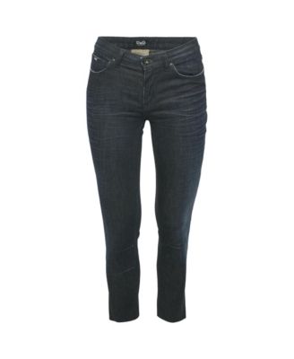 Women's Washed Denim Raw Edge Jeans