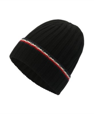 Ribbed-Knit Global Stripe Beanie