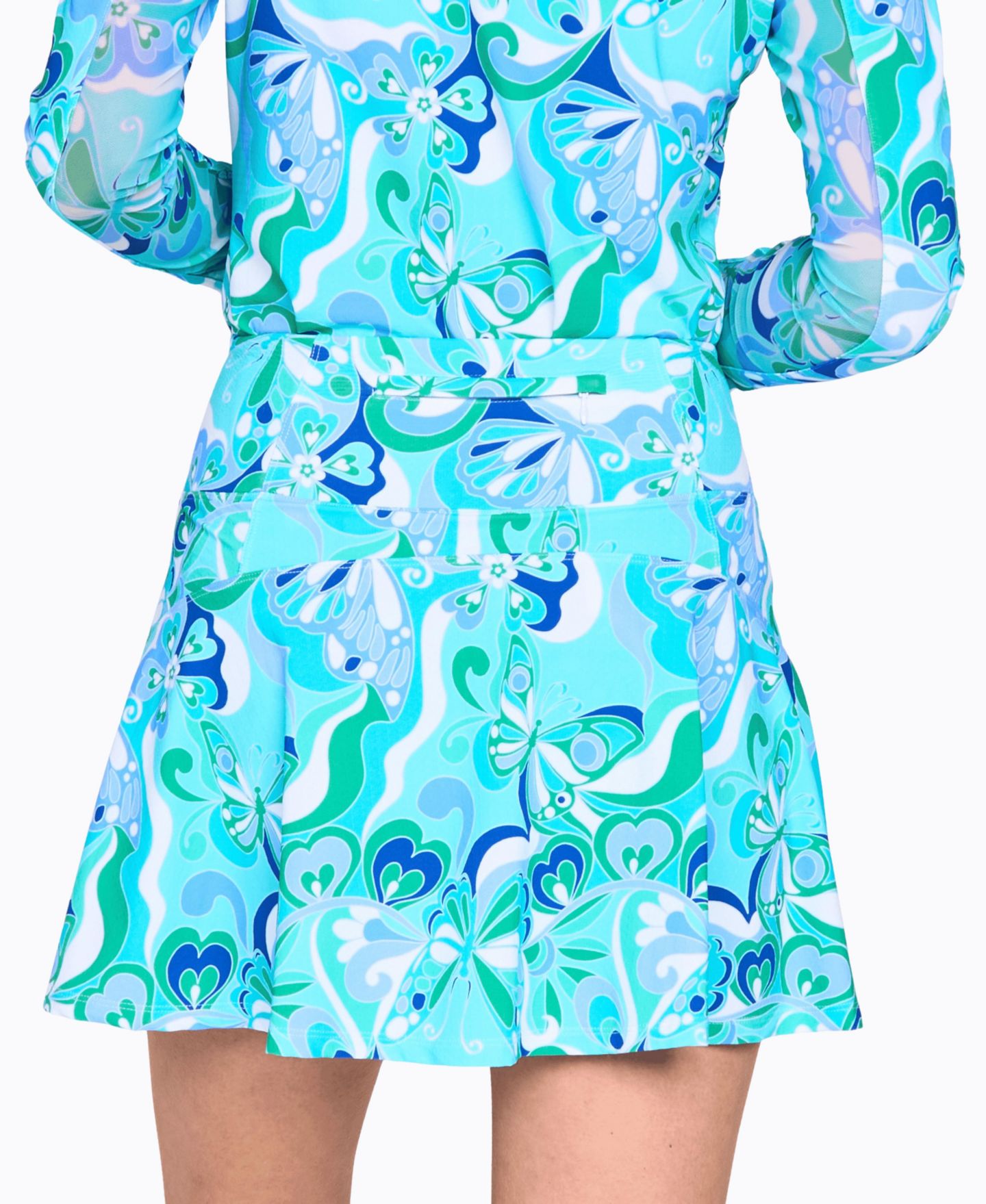 Женская юбка-шорты G Lifestyle Clothing Mini Golf Back Yoke Ruffle Skort, цвет: Синий — фото 8