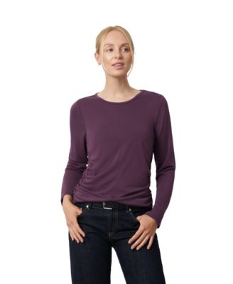 Women's Side Shirred Crew Neck Top