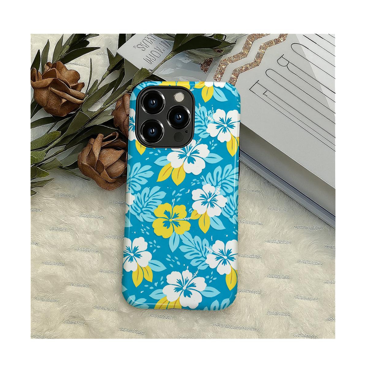 Lamicall Hibiscus Escape Shockproof Dual-Layer iPhone Case for 14 Pro Max