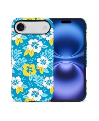 Military Grade Dual Layer iPhone Case, Hibiscus Escape Shockproof Anti-Slip Protective Phone Cover