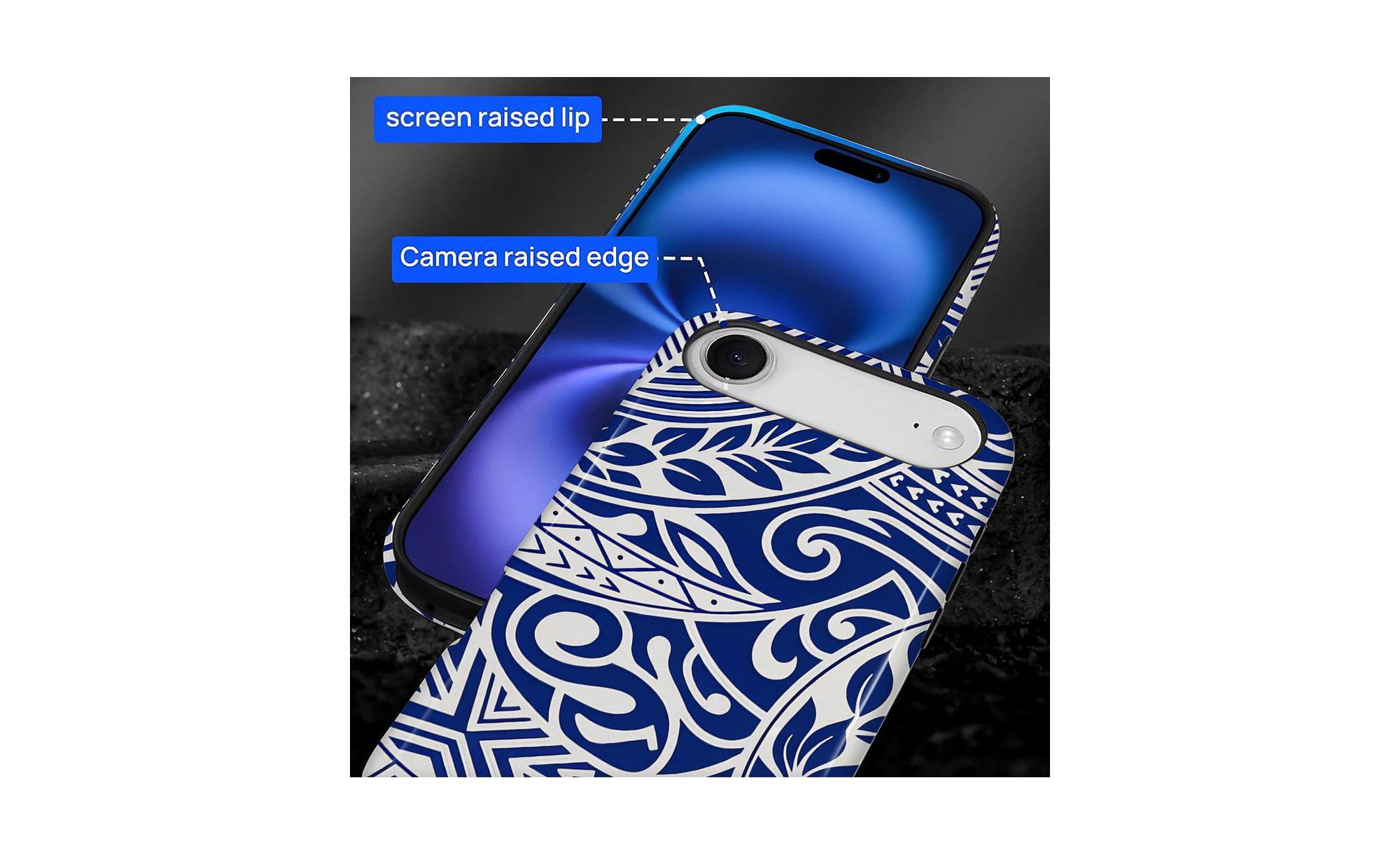Ocean Tribal Flow Dual-Layer Shockproof Case for iPhone 16 Pro Max — Image 12