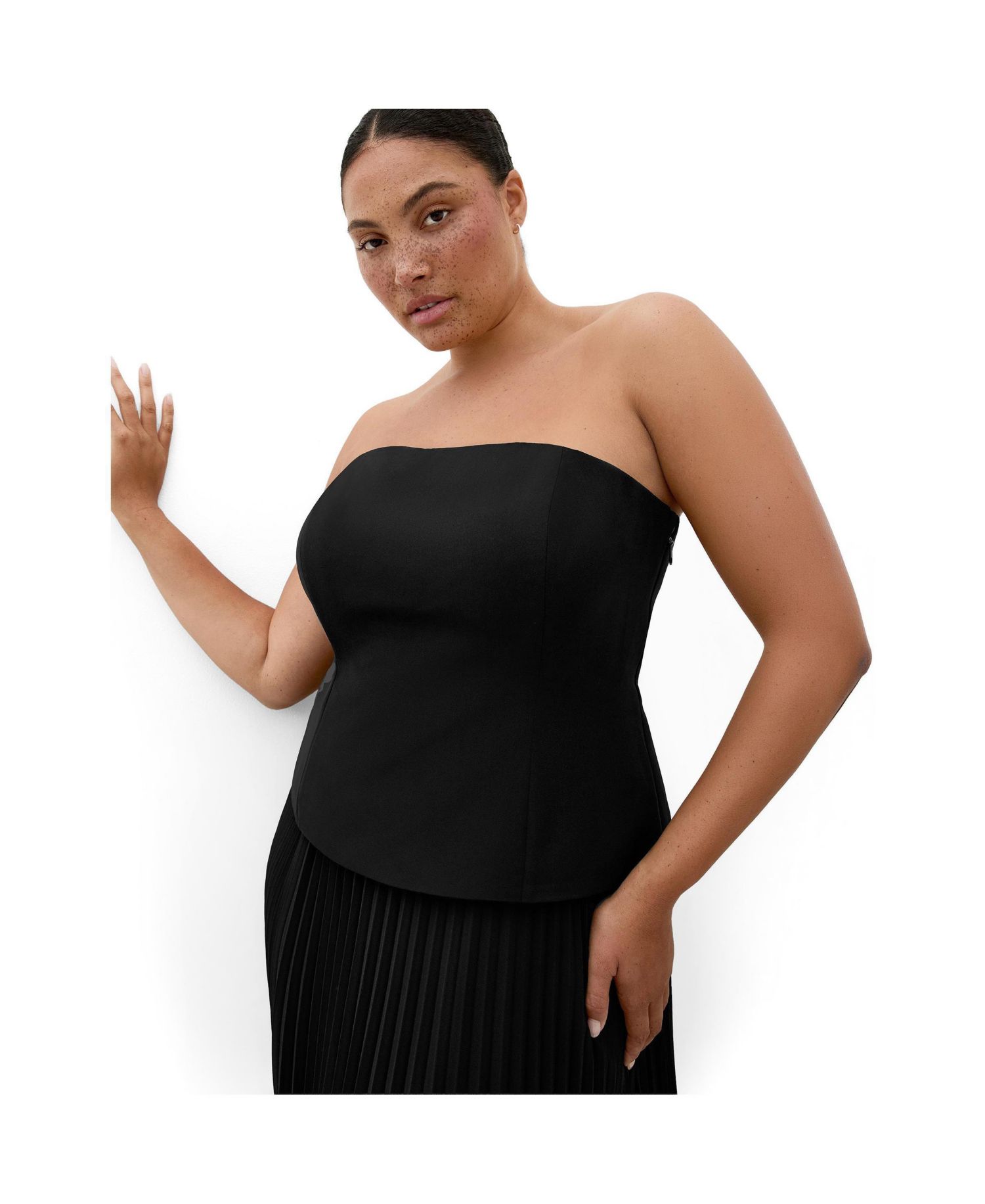 Women's Loretta Strapless Pleat Maxi Dress