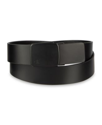 35MM Men's Compression-Lock Plaque Leather Belt