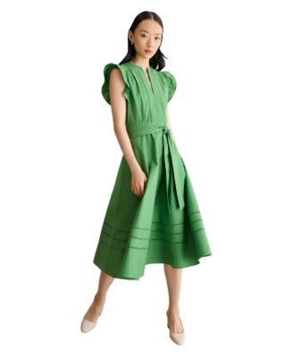 Women's Vanessa Ruffle Sleeve Midi Dress