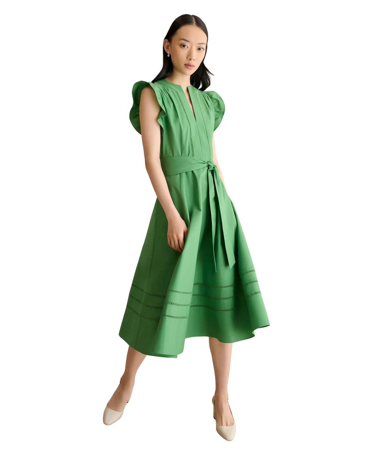 Women's Vanessa Ruffle Sleeve Midi Dress