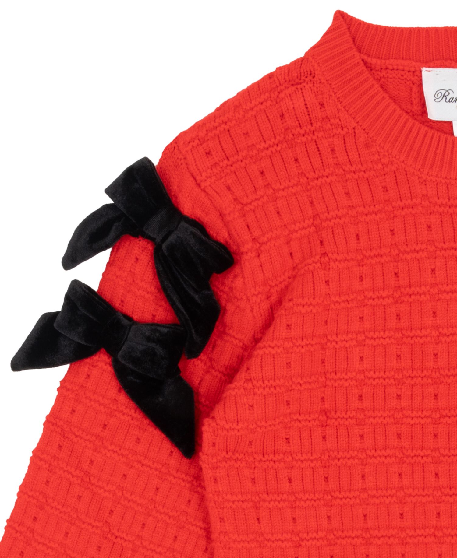 Girls' 4T-6x Long-Sleeve Velvet-Bow Top and Flare Pants, 2-Piece Set